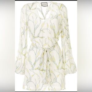 EUC Alexis Embellished Leaf Mini Dress